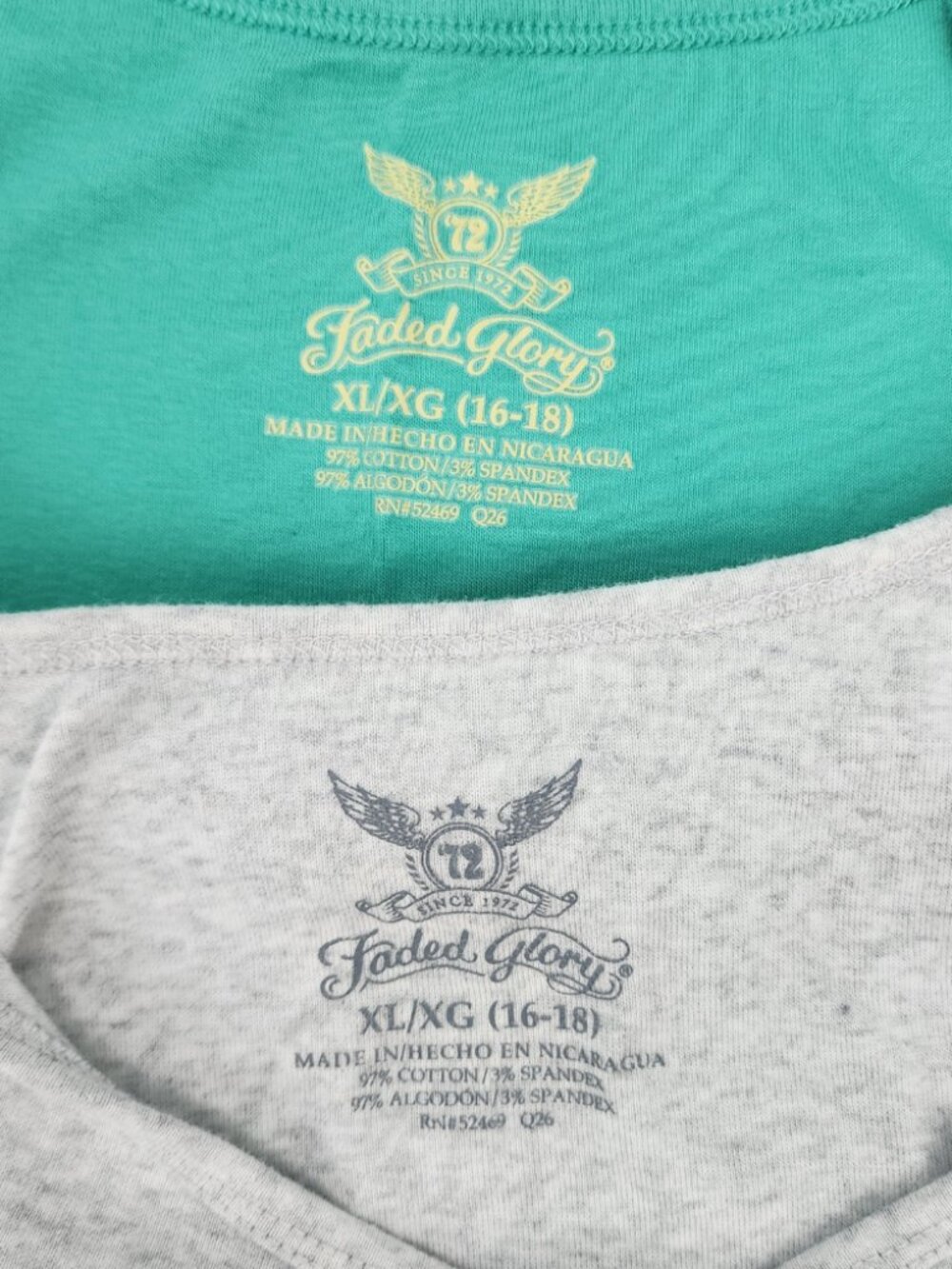 Bundle Lot of 6 Faded Glory Womens XL 16/18 Cotton Stretch Layering Tank Tops - Picture 13 of 13